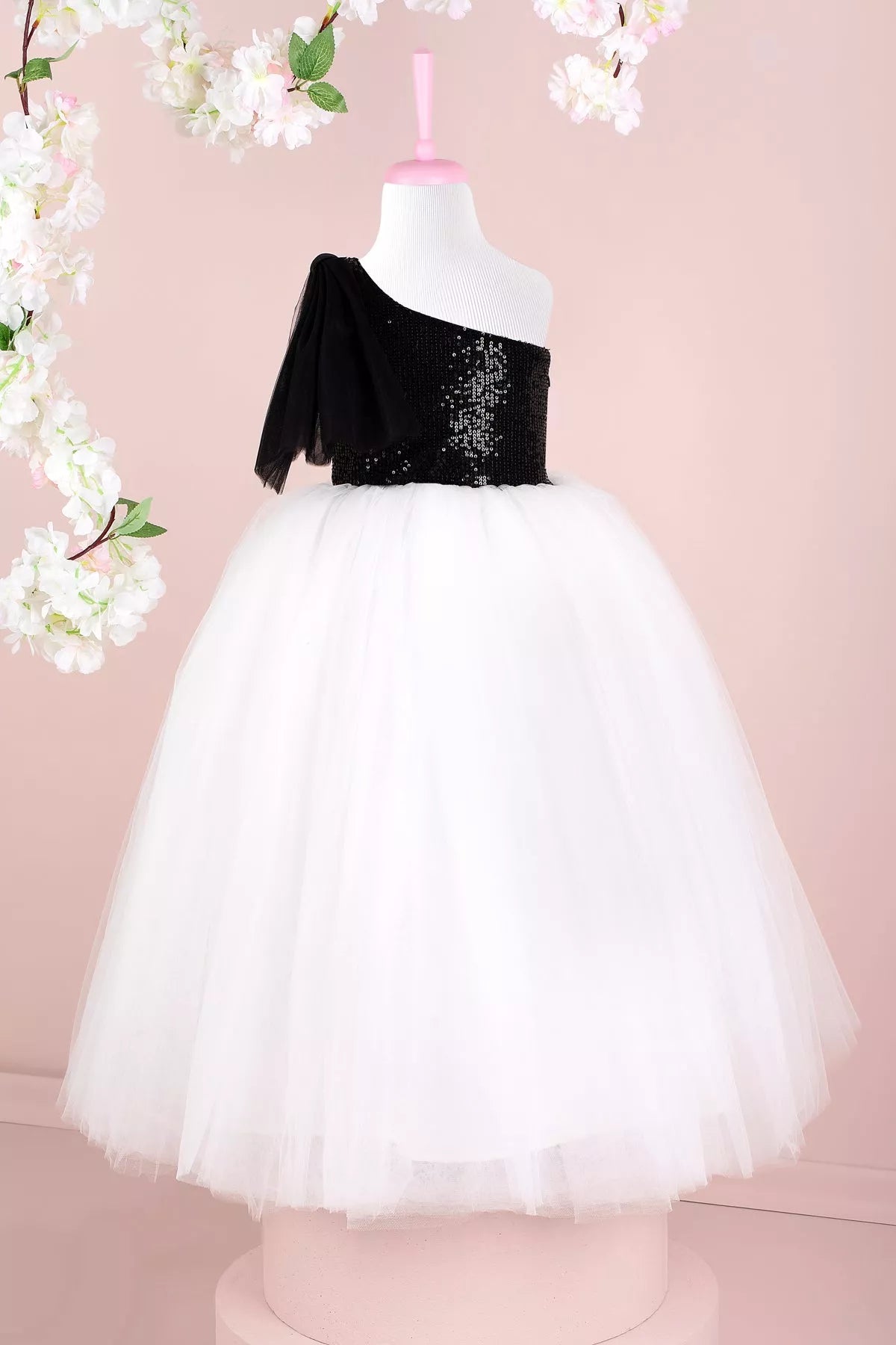 Amy Black & White Party Dress