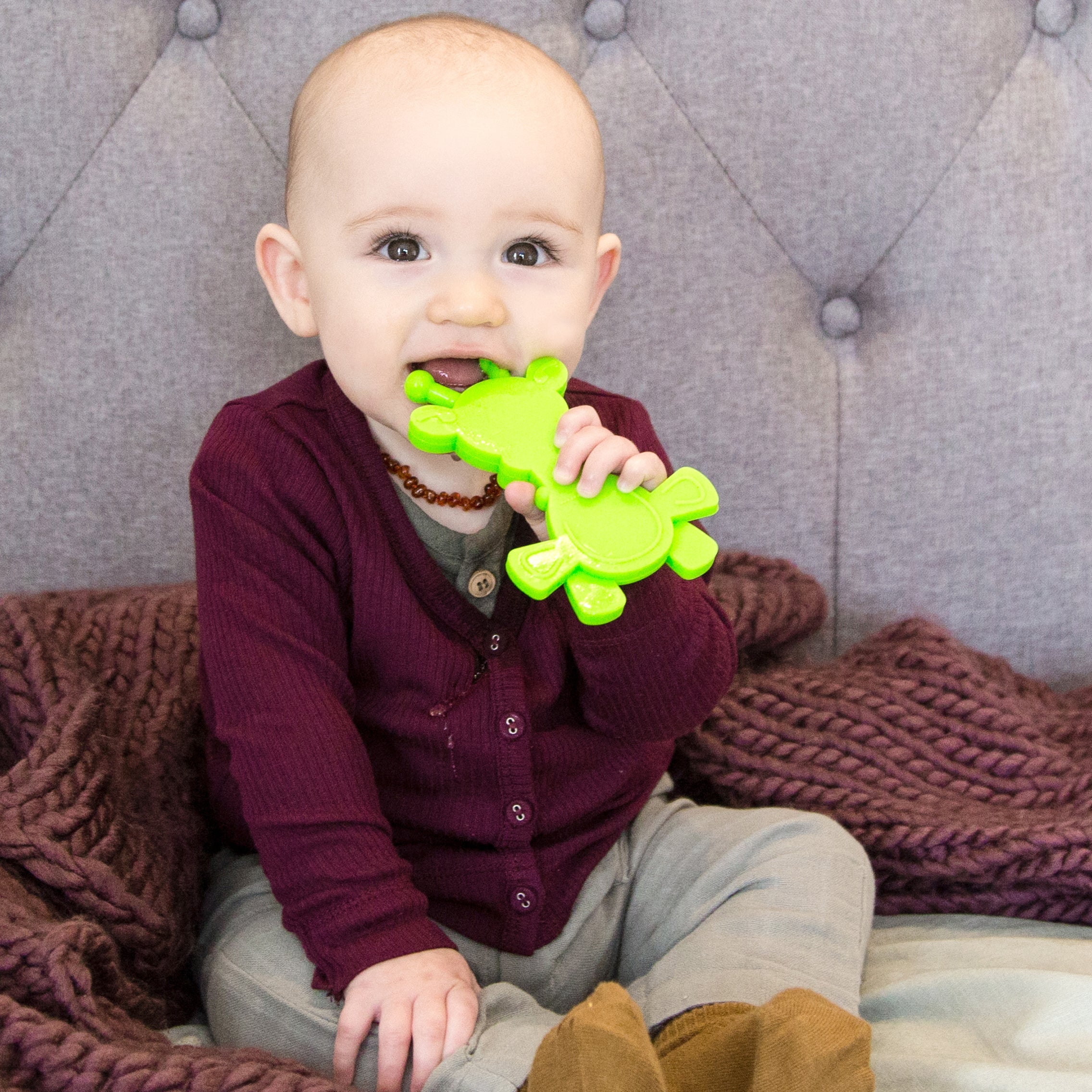 Little Bambam Baby Teething Toy - Lime