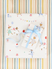 'animal Friends' Gift Wrap By Meri Meri - Cream