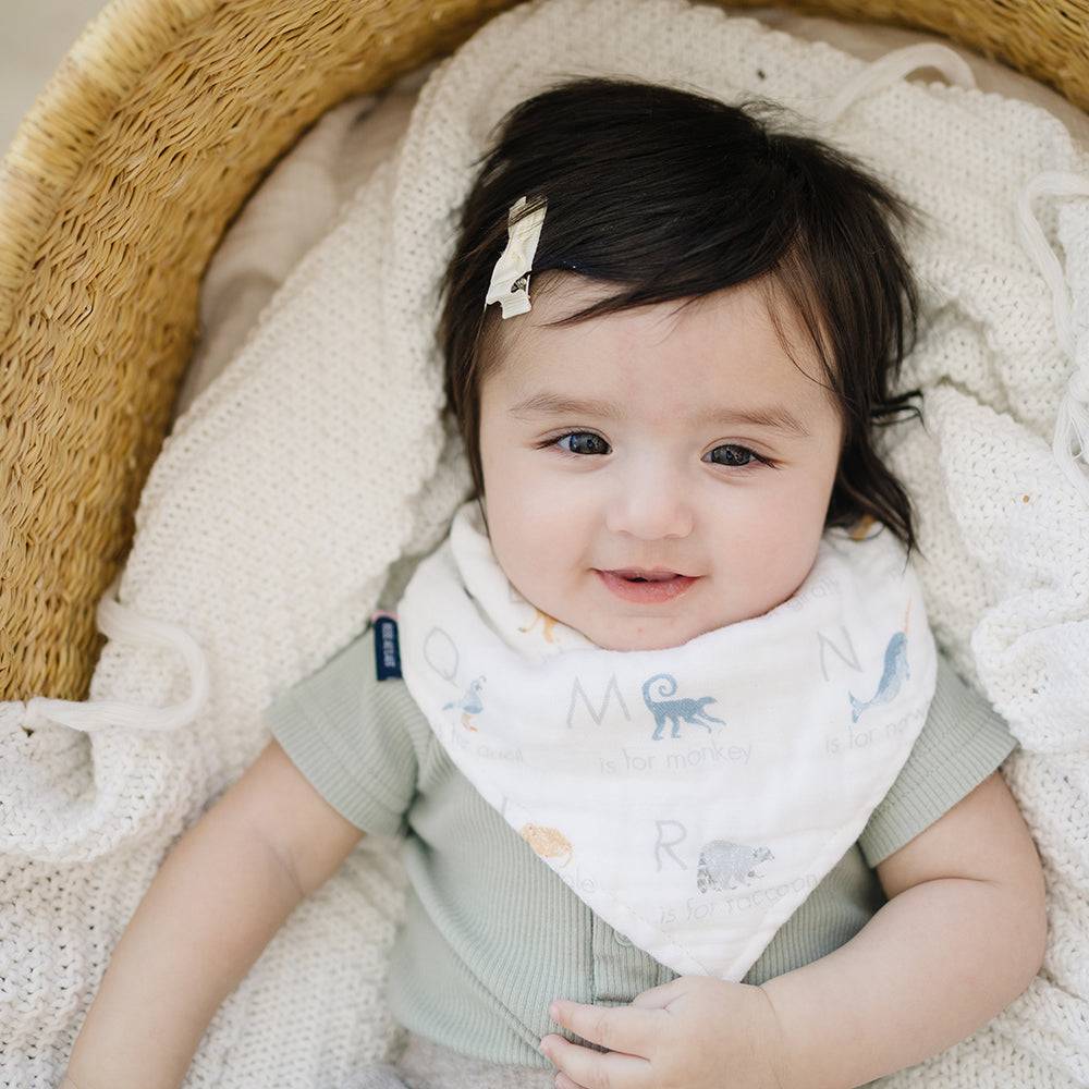 Animal Alphabet Muslin Bandana Bib