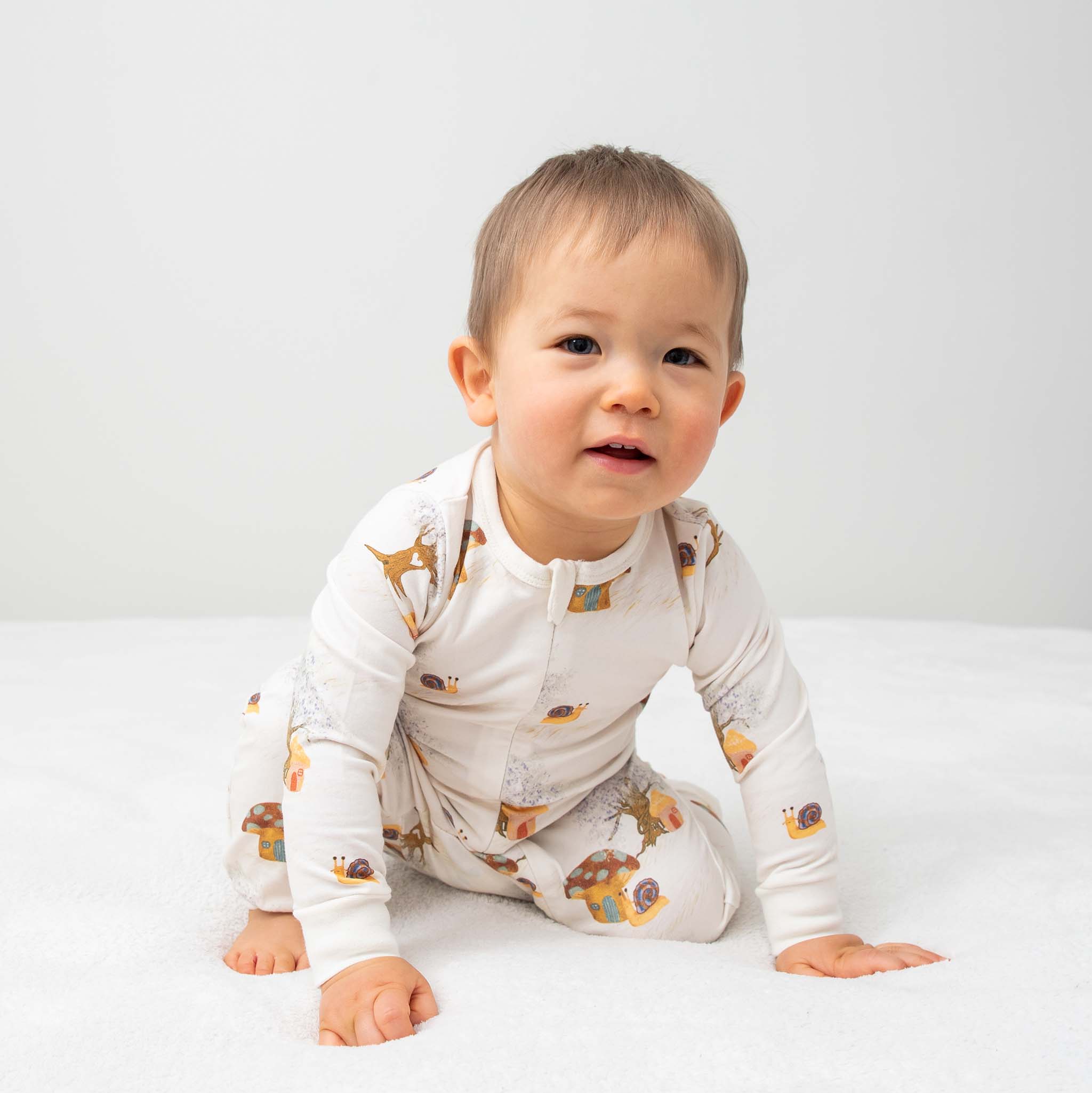 Parker Baby Zip Long John | Mushroom Magic