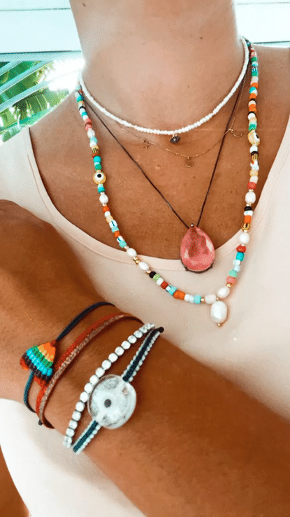 Mini Mariah Glass Evil Eye Bracelet