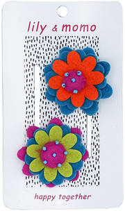 Anna Flower Hair Clips- Multi