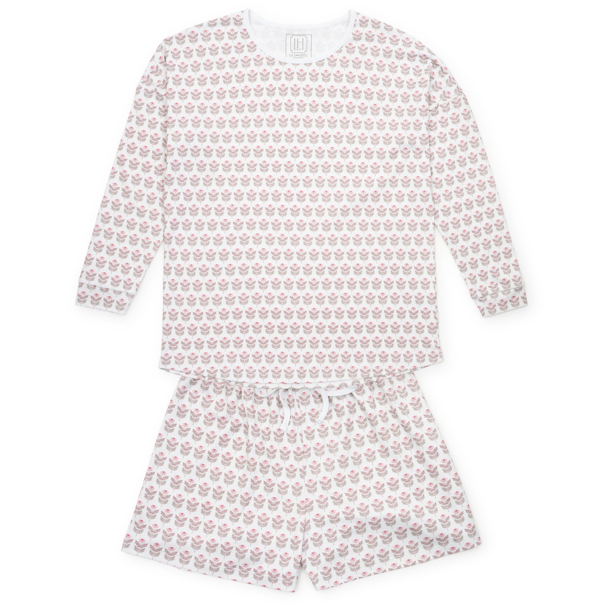 Anna Women's Longsleeve Top Short Set - Berkshire Batik Floral