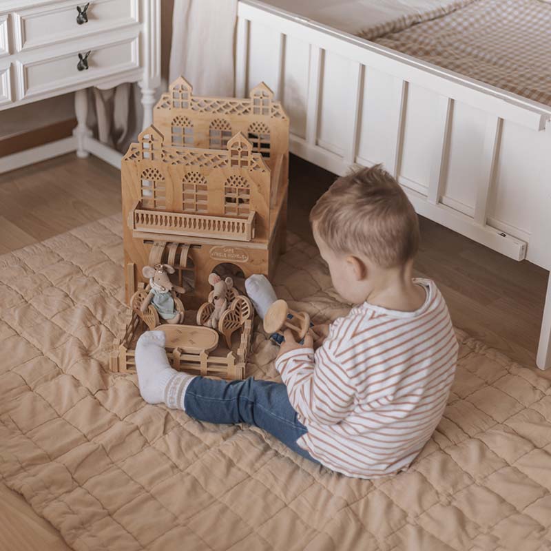 Anna Terracotta Lave Reversible Baby Blanket