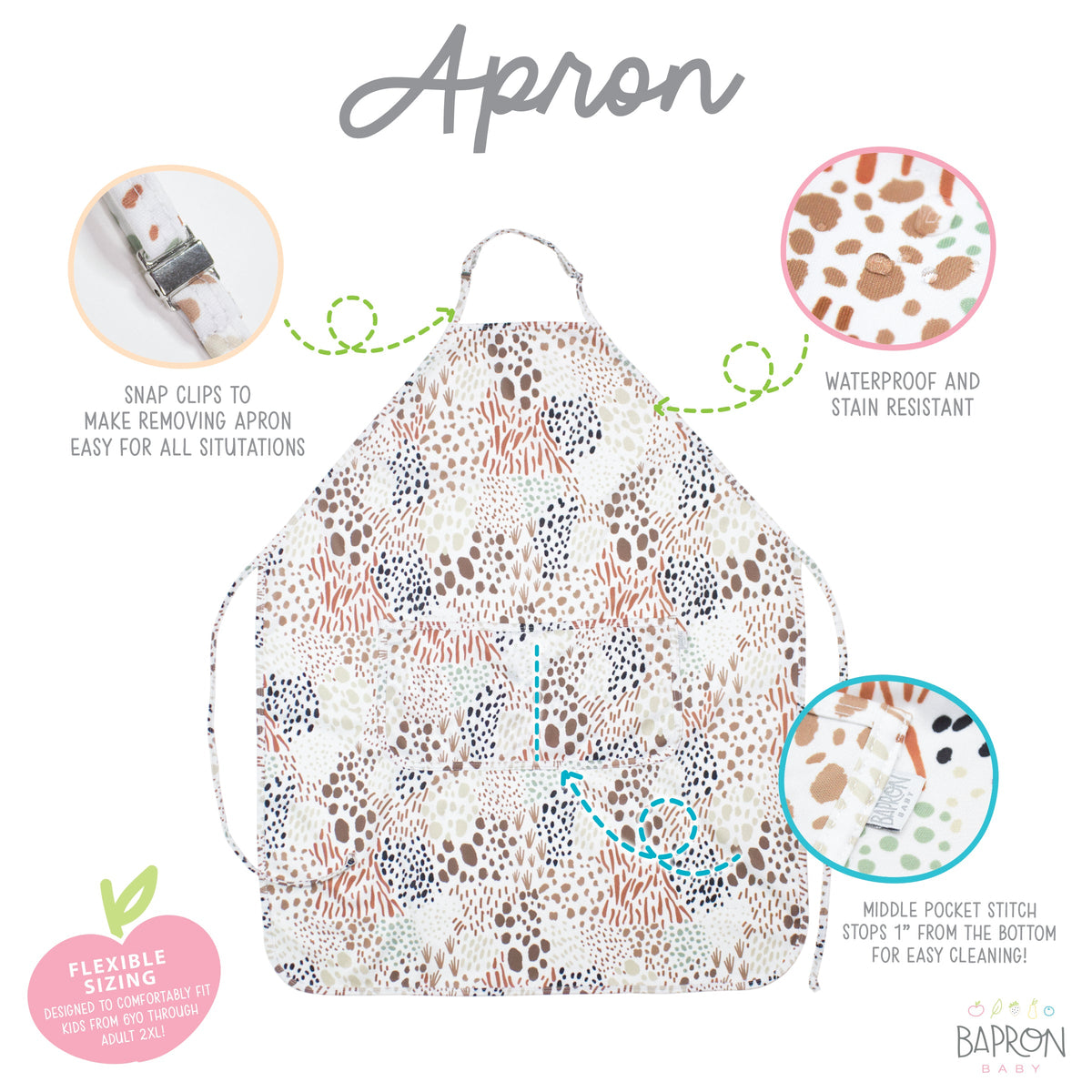 Wild Apron - Fits Sizes Youth Small Through Adult 2xl