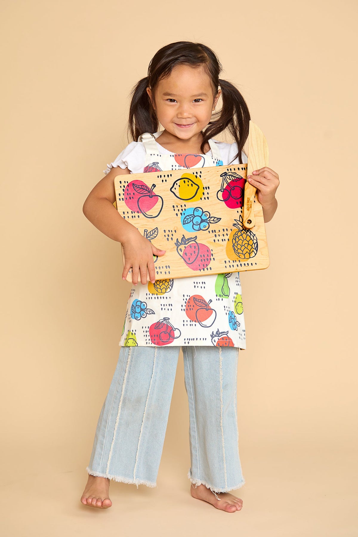 Little Chef Wooden Cutting Board, Knife & Apron Set | Made In The Usa 🇺🇸