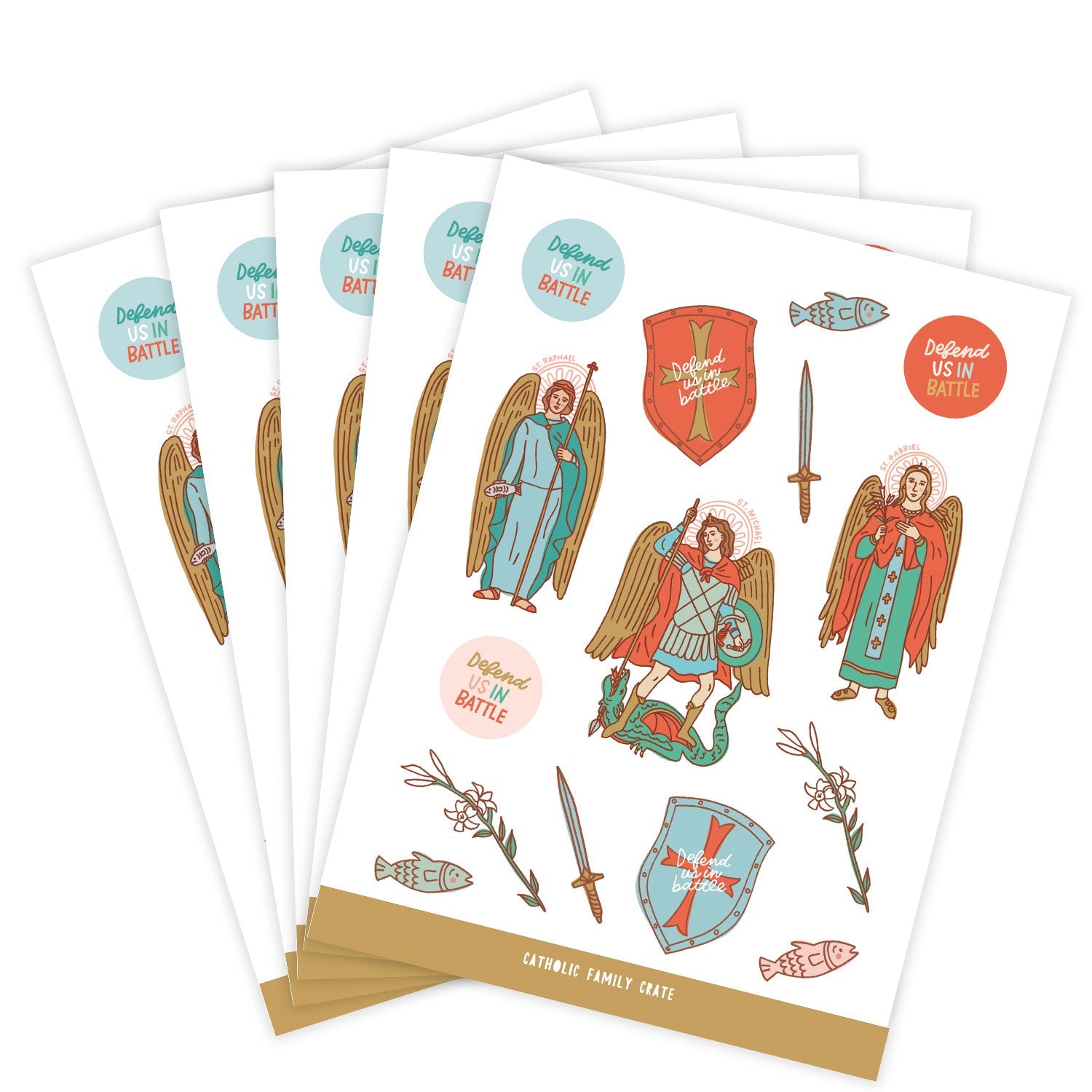 Archangels Sticker Sheet 5-pack