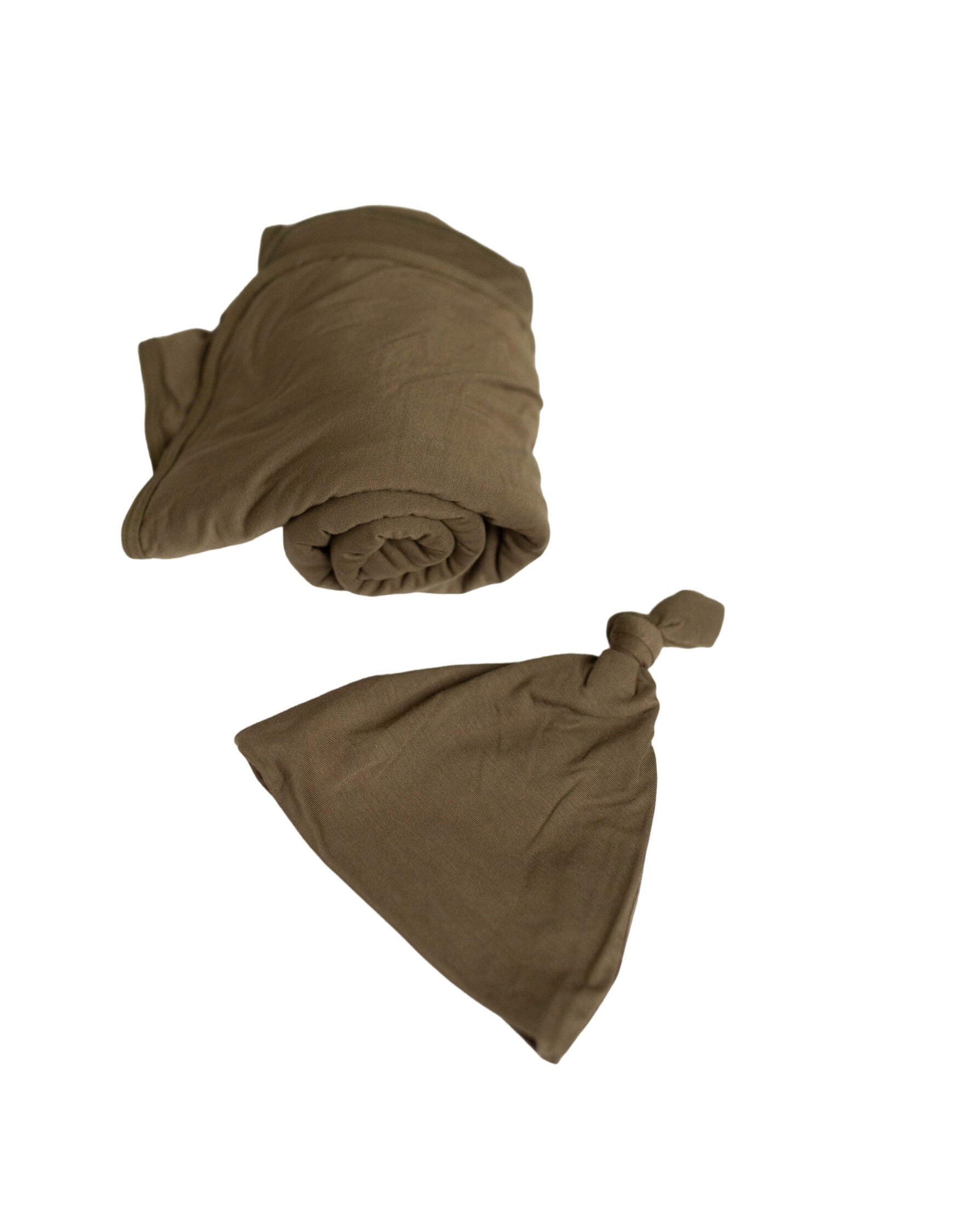 Swaddle Blanket And Hat Set - Army Green