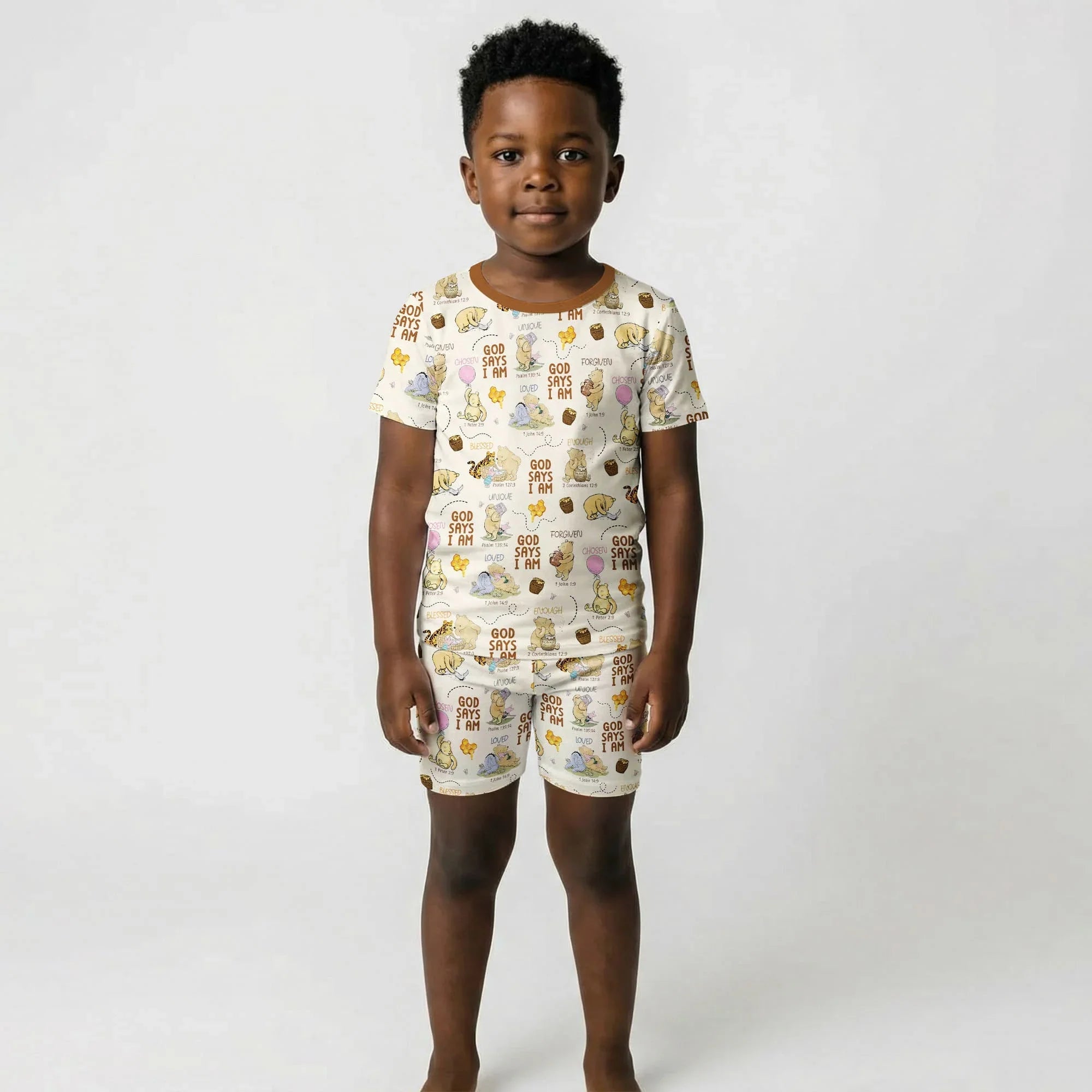 God Says I Am – Little Blessings Short Sleeve Shorts Pajama Set