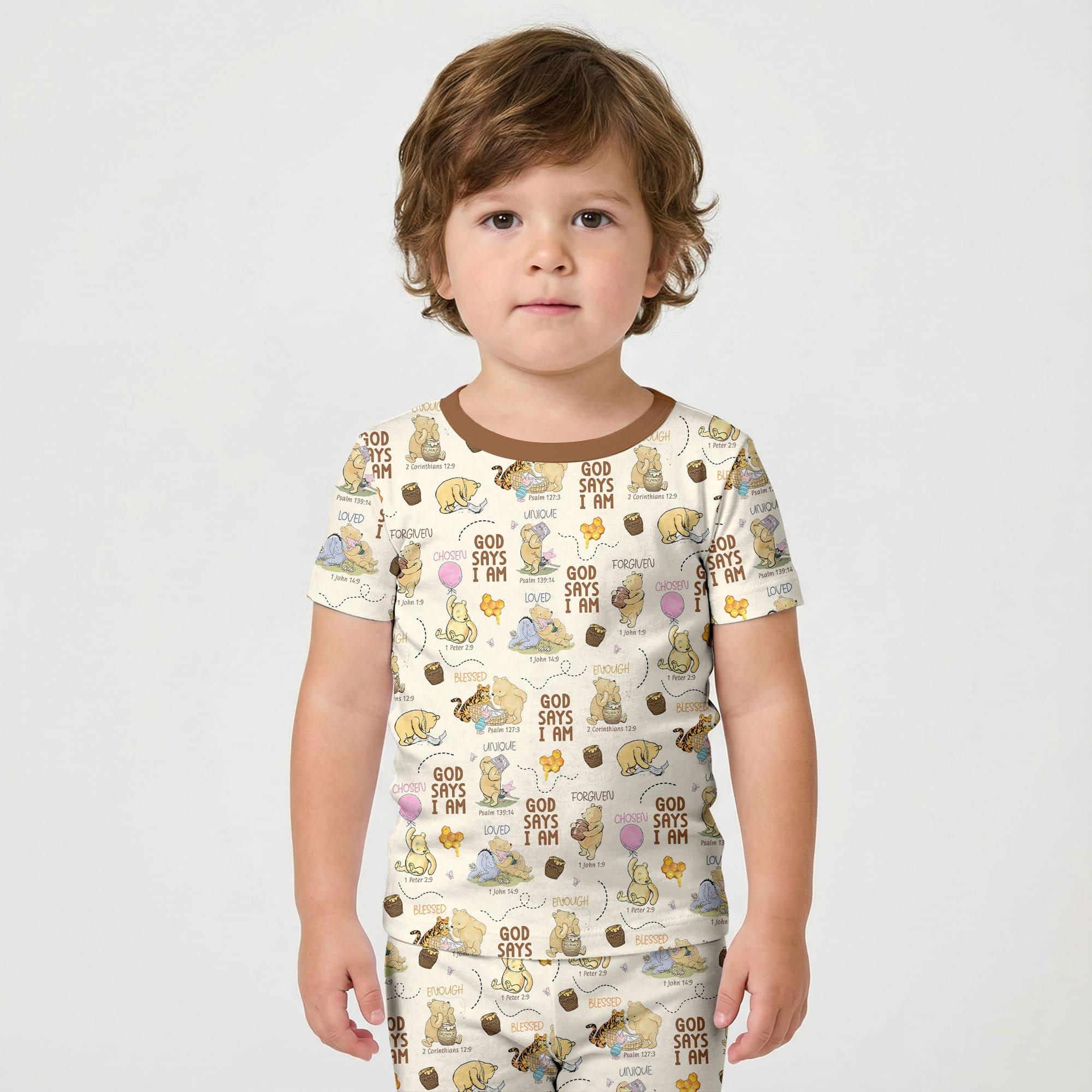 God Says I Am – Little Blessings Short Sleeve Shorts Pajama Set