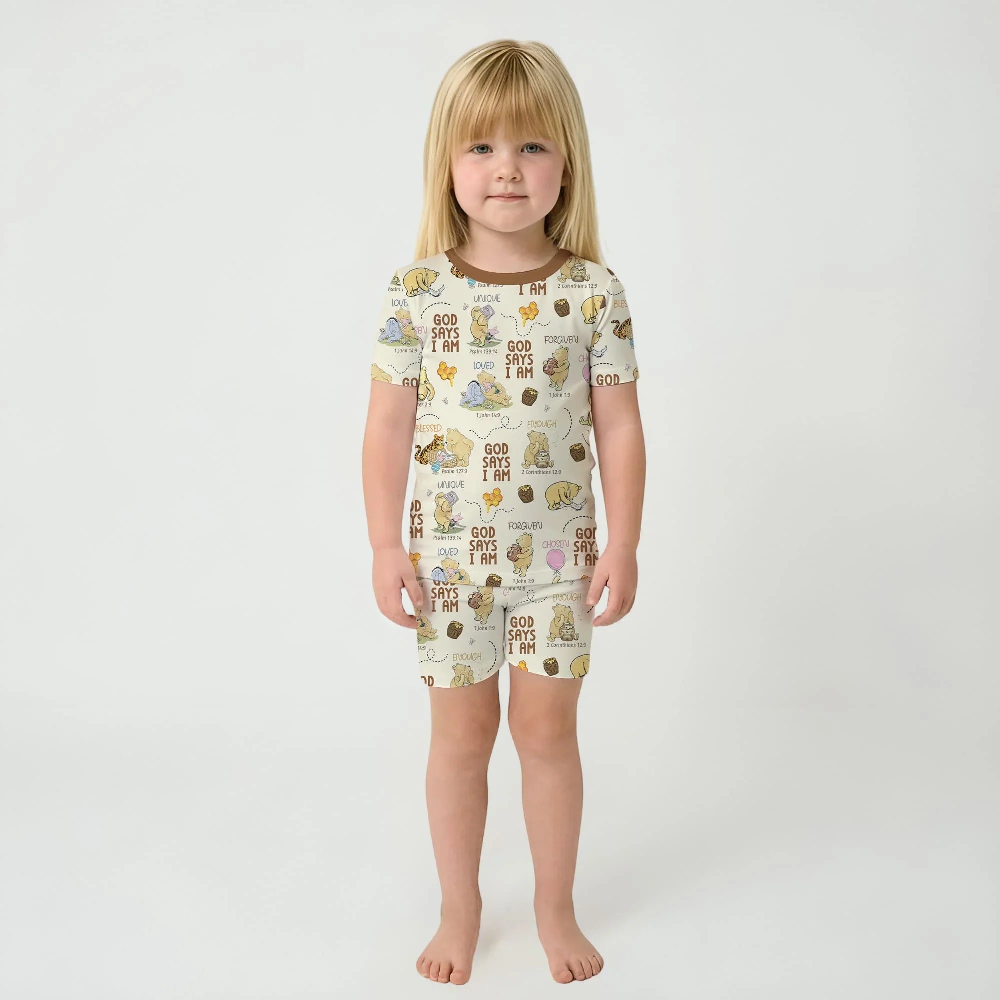 God Says I Am – Little Blessings Short Sleeve Shorts Pajama Set