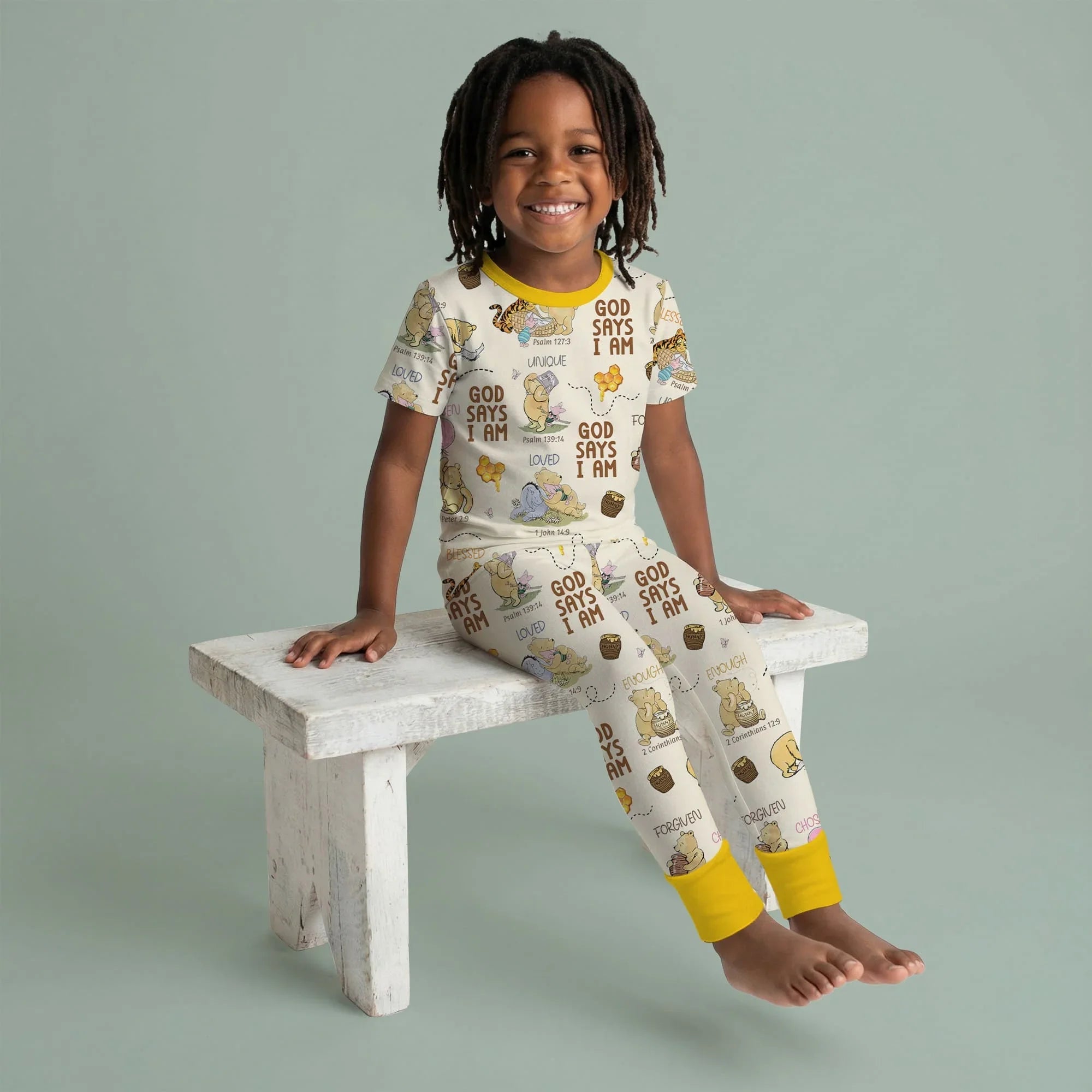 God Says I Am – Little Blessings Short Sleeve Shorts Pajama Set