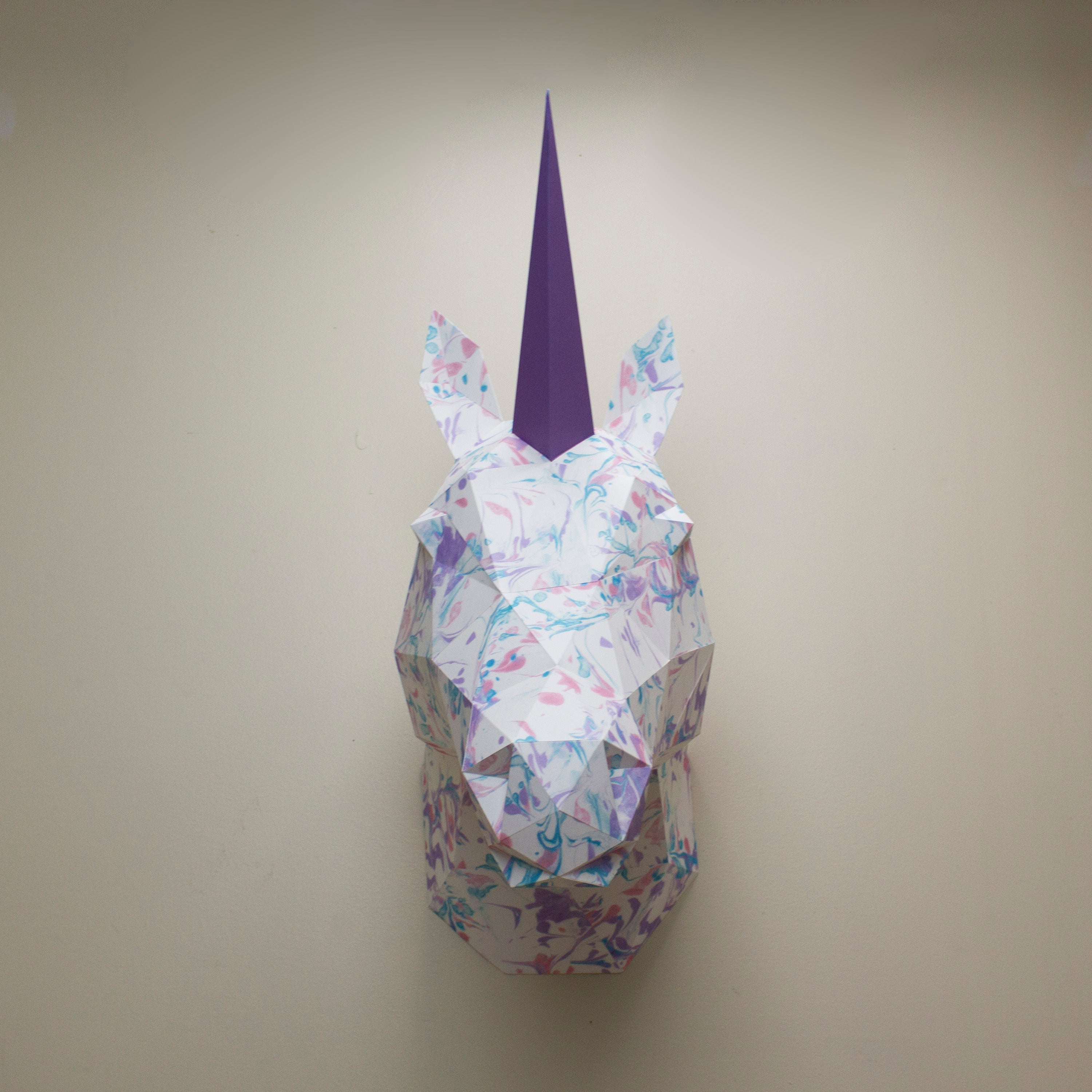 Vera The Marbled Unicorn | Diy Paper Craft Animal Kit