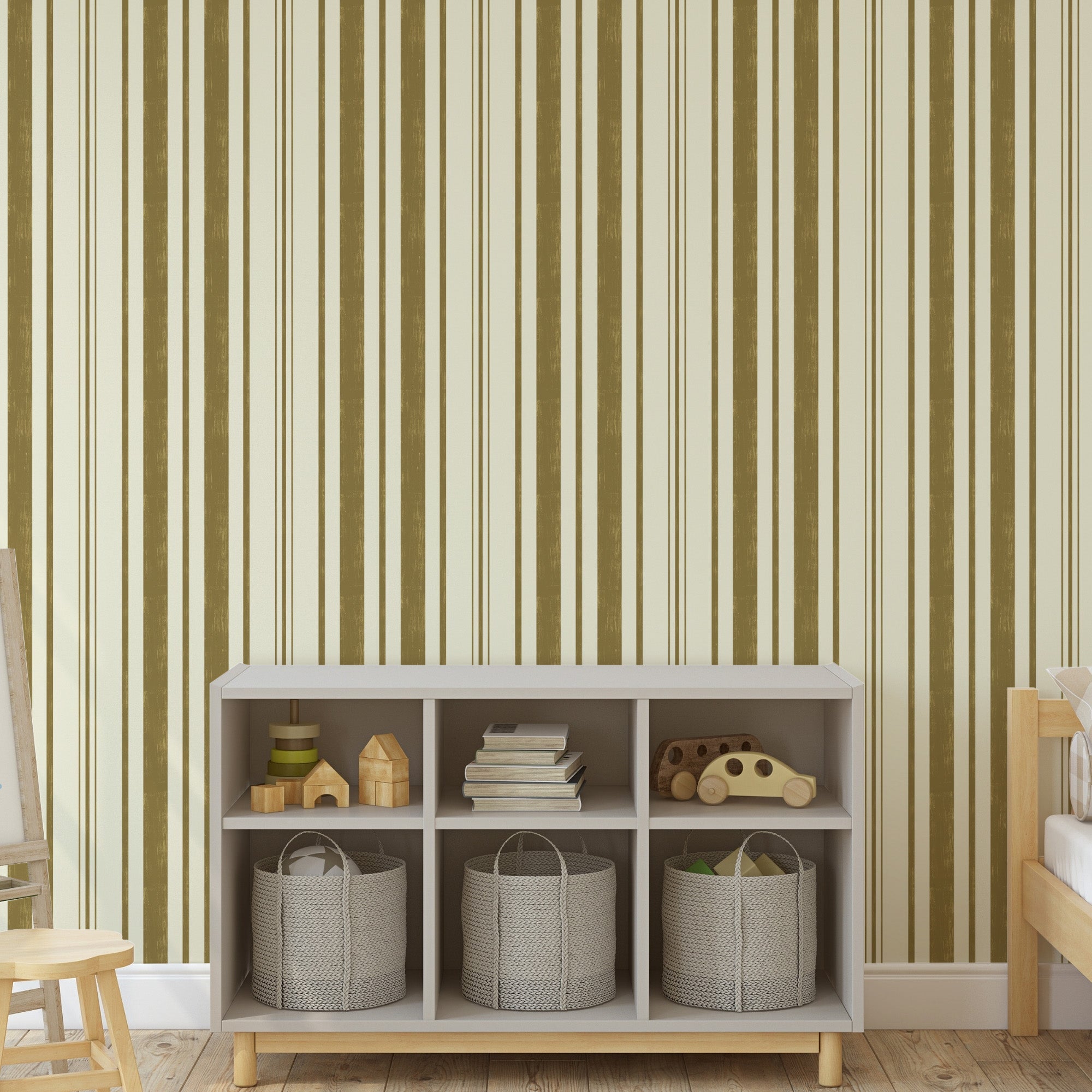 Regency Stripe Wallpaper By Archana Bhurke