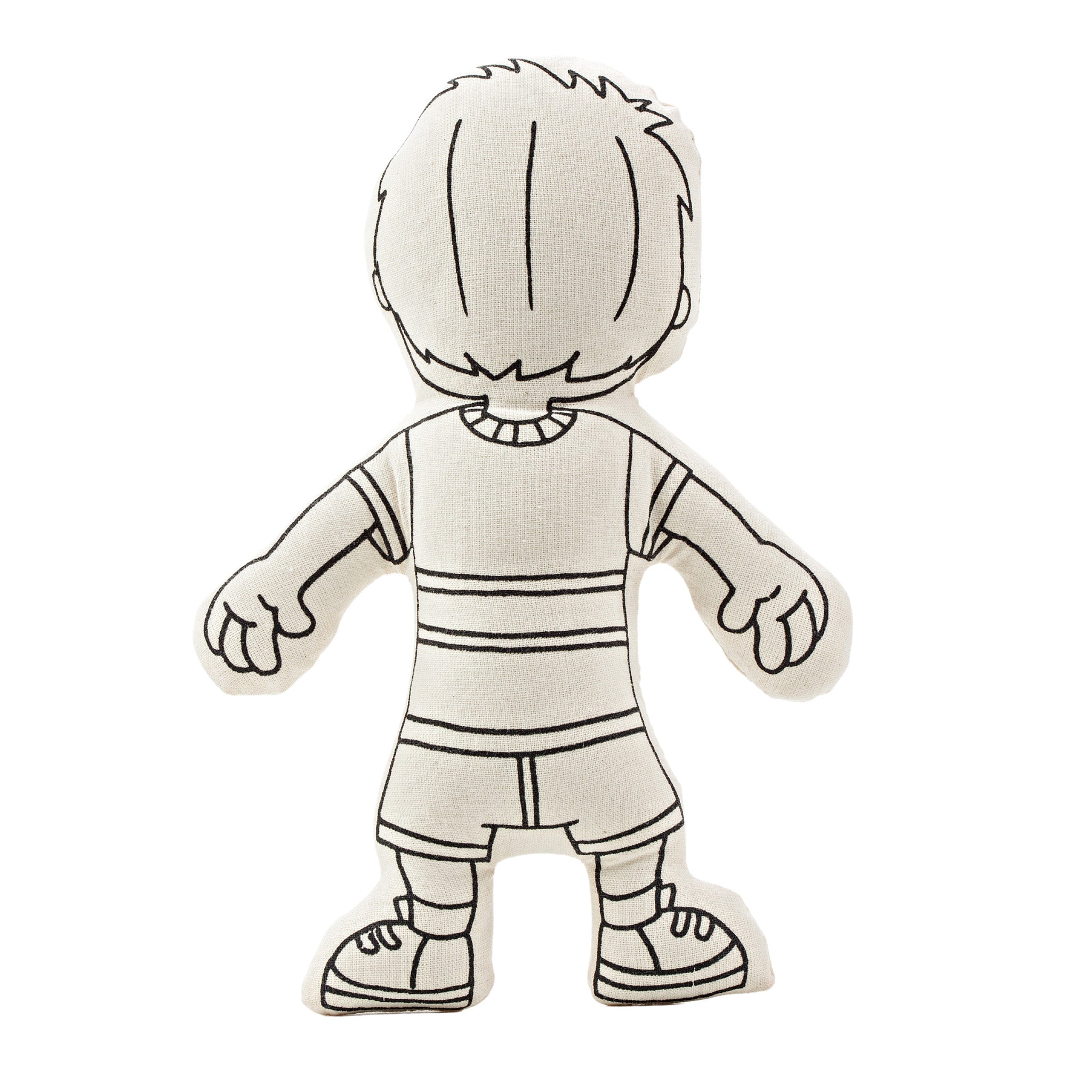 Kiboo Kids: Boy With Pocket Shorts - Colorable And Washable Doll For Creative Play