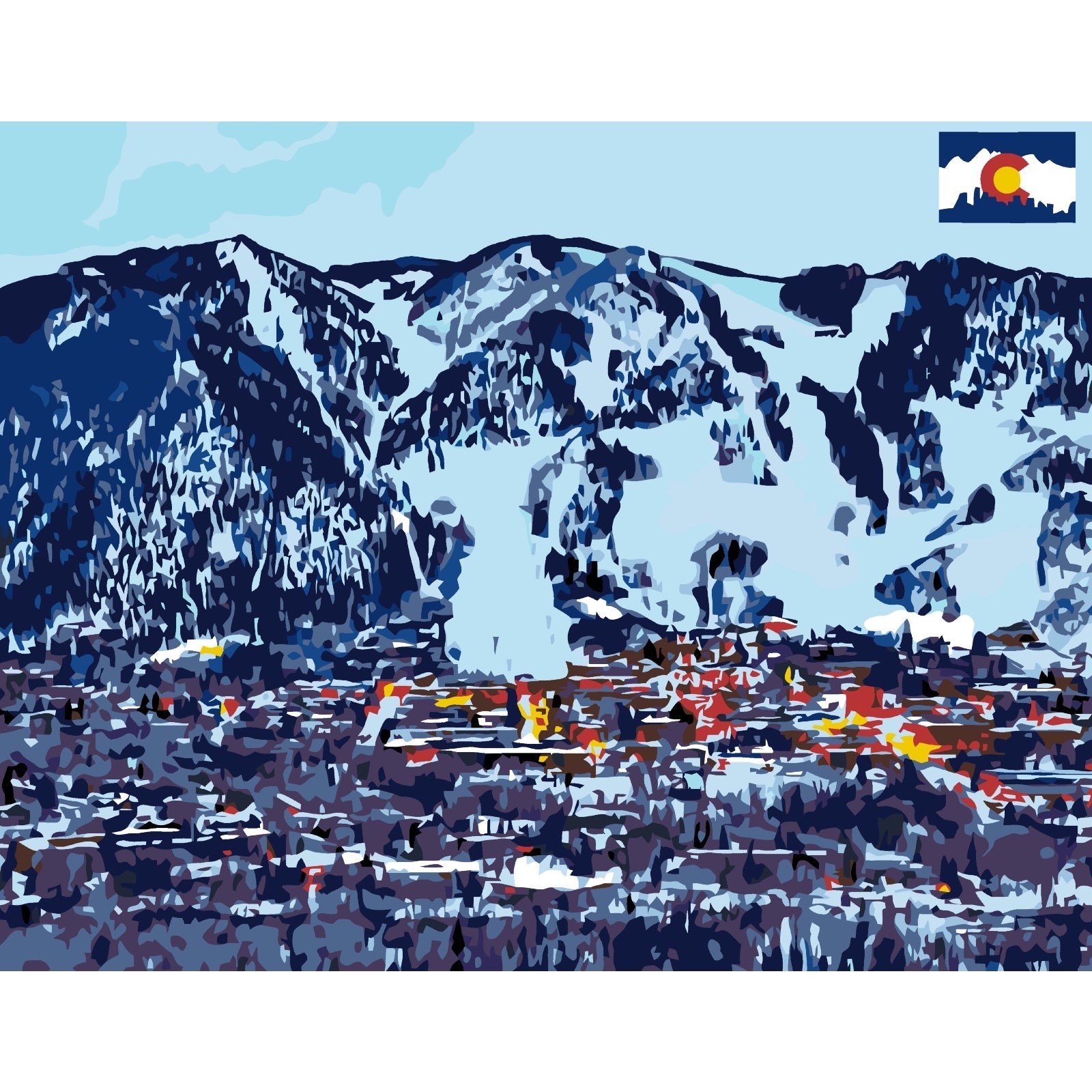 Aspen, Colorado – Paint By Numbers Kit | Artwille | 14x18 Inch Canvas