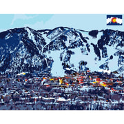 Aspen, Colorado – Paint By Numbers Kit | Artwille | 14x18 Inch Canvas