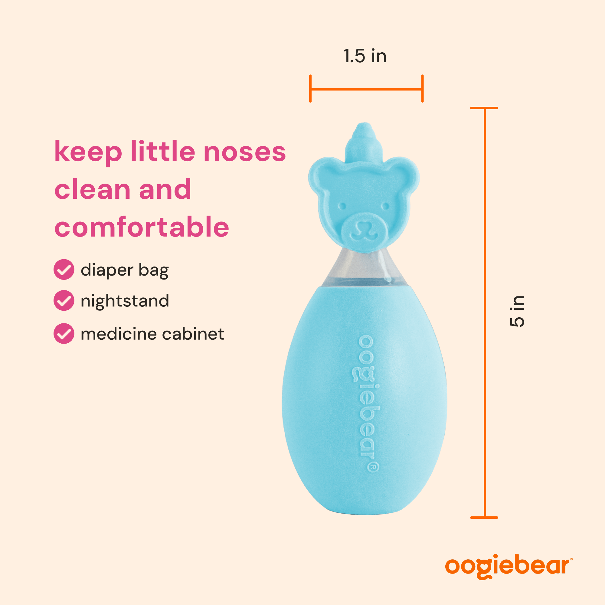Oogiebear Bulb Nose Nasal Aspirator