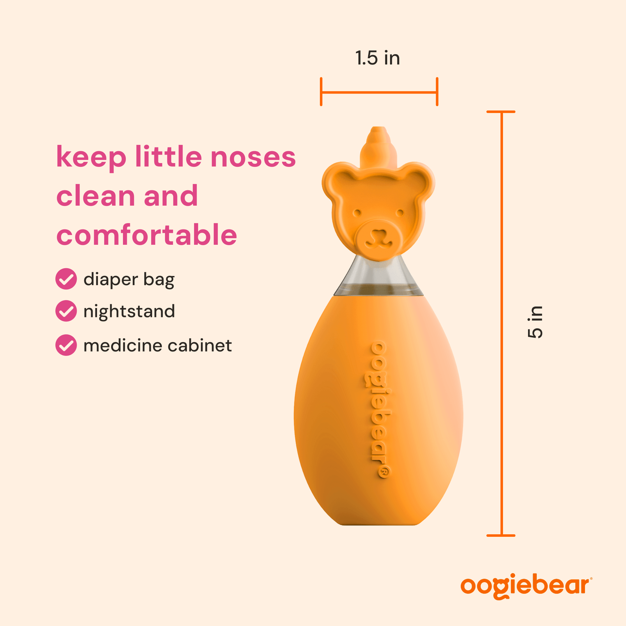 Oogiebear Bulb Nose Nasal Aspirator