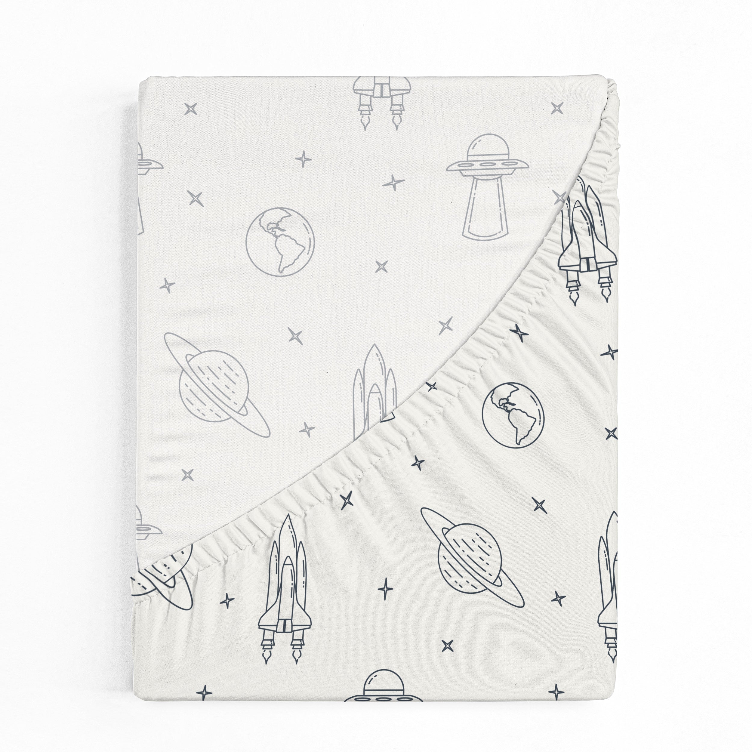 Crib Fitted Sheet With Pillowcase - Celestial