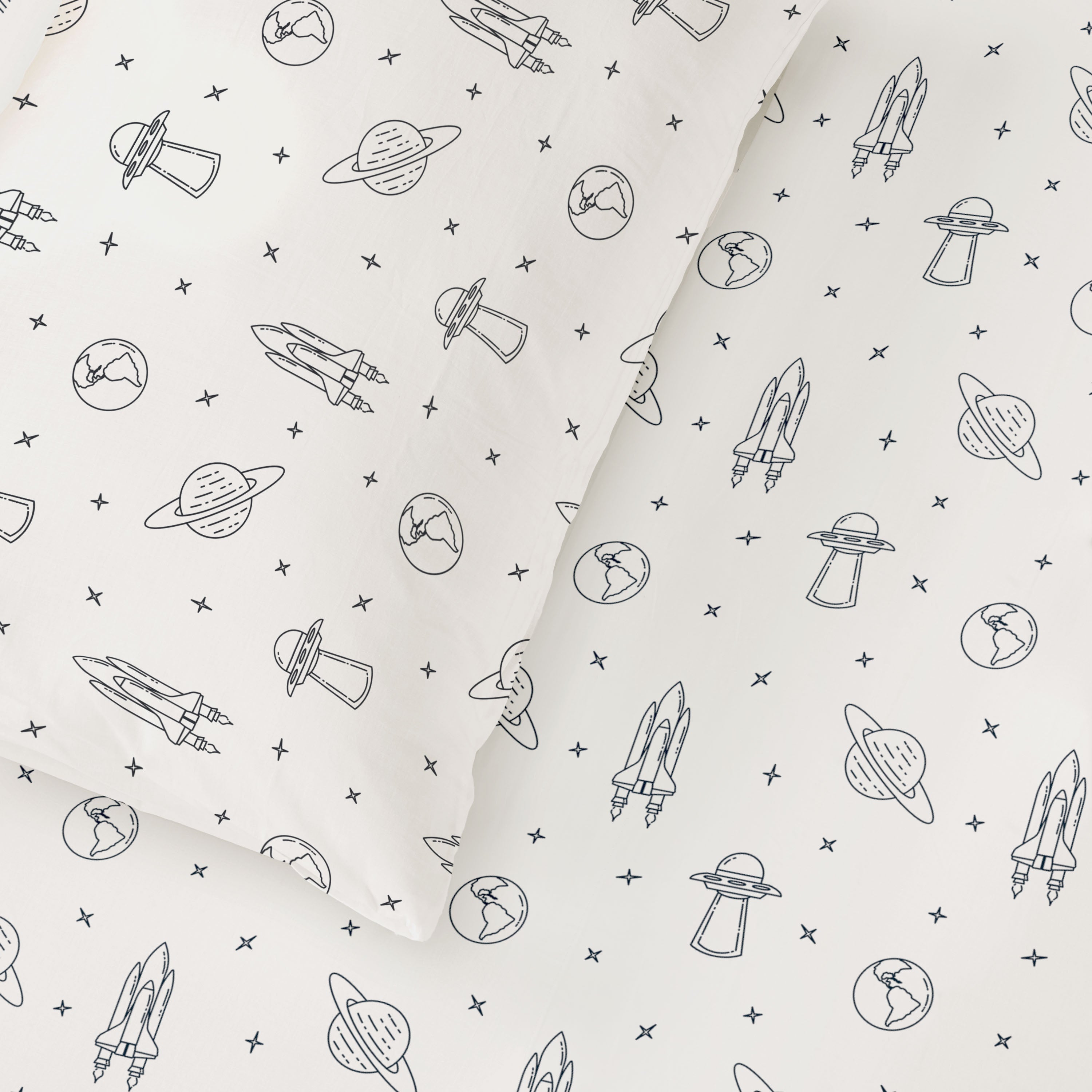 Organic Kids Fitted Sheet - Celestial