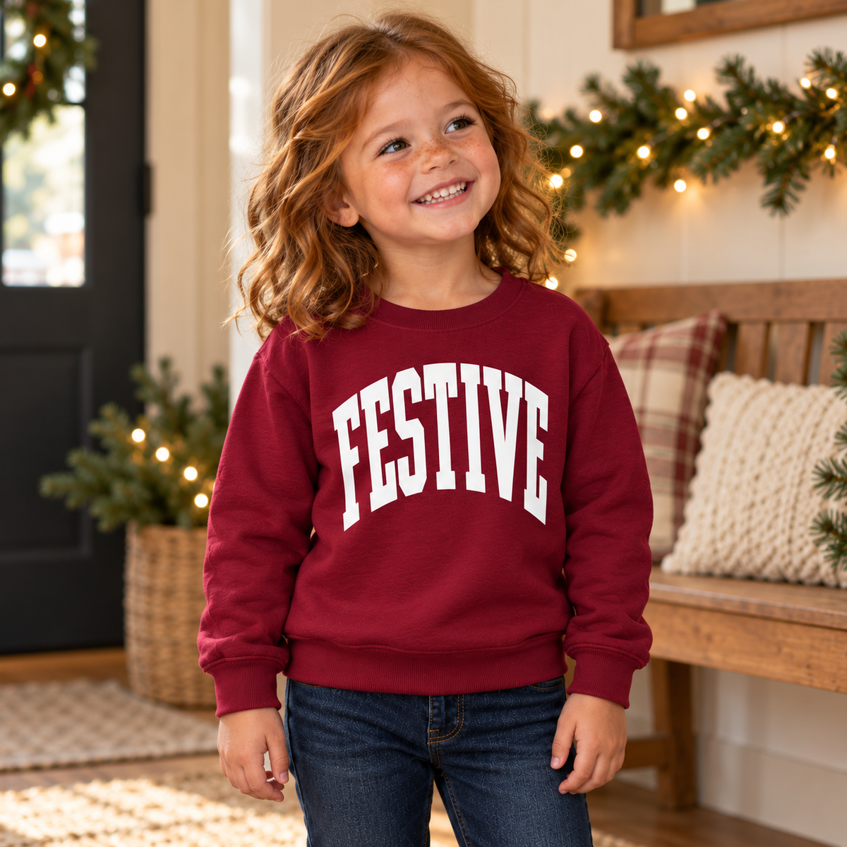 Festive Varsity Pullover