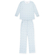 Audrey Women's Longsleeve Top Pant Set - Snow-capped Mountains
