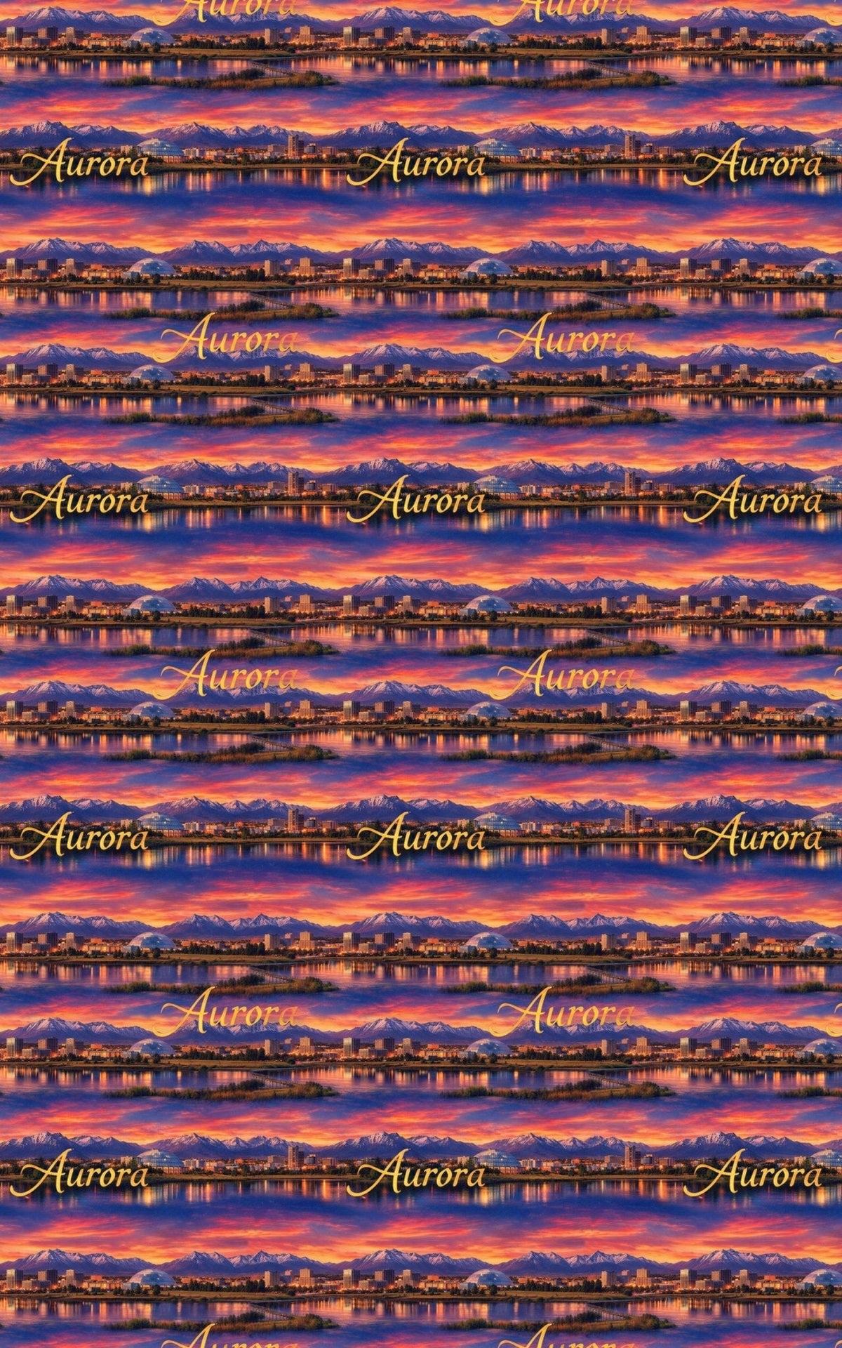 Aurora Twilight Retro Wrapping Paper