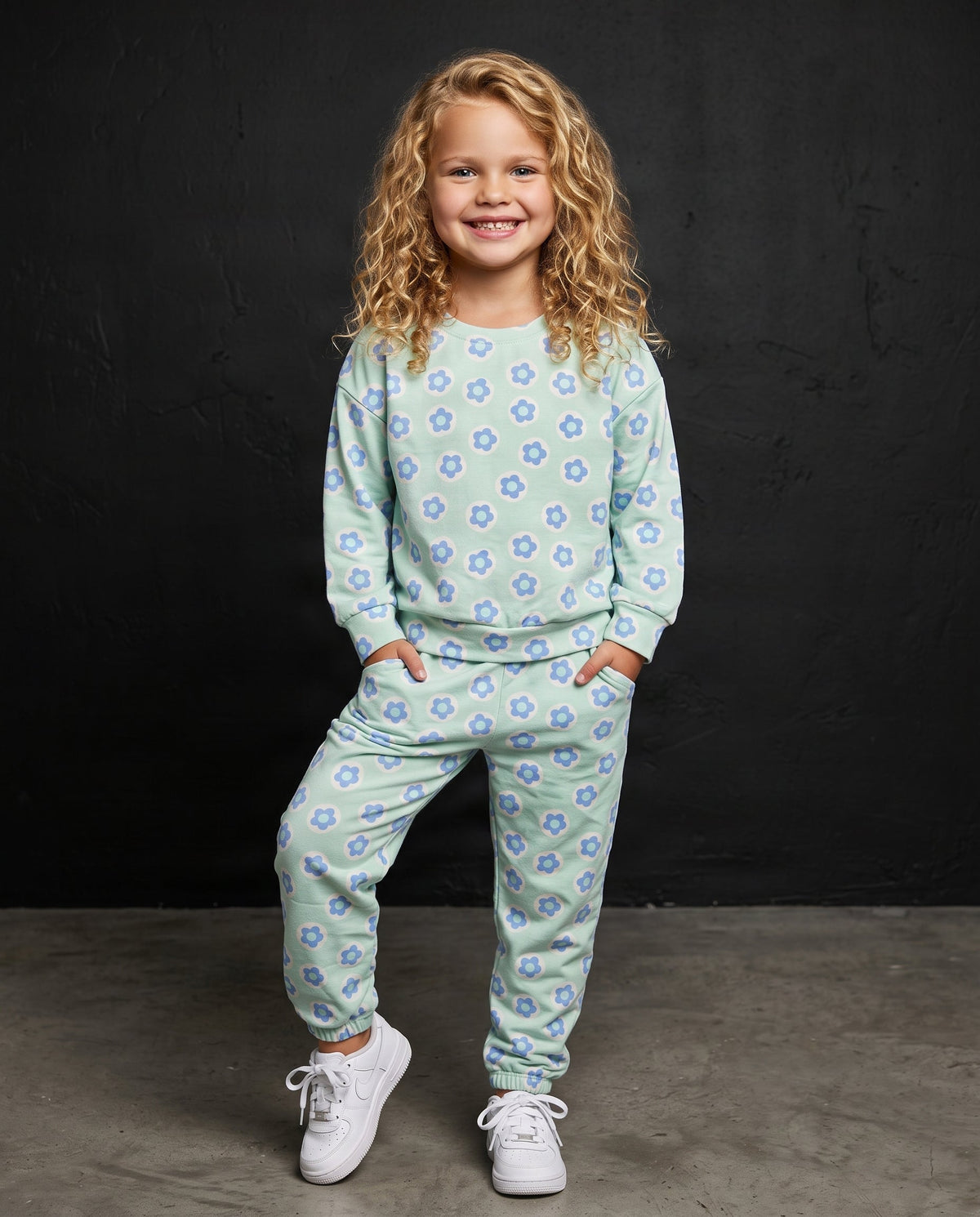 Ava Flower Sweat Set