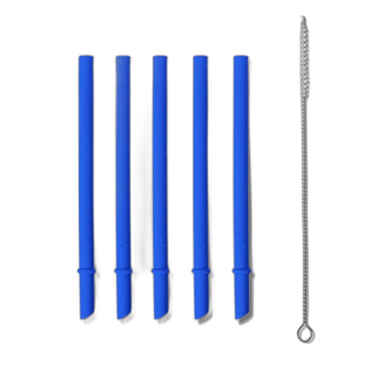 Avanchy Silicone Straws 5 Pack With Cleaning Brush