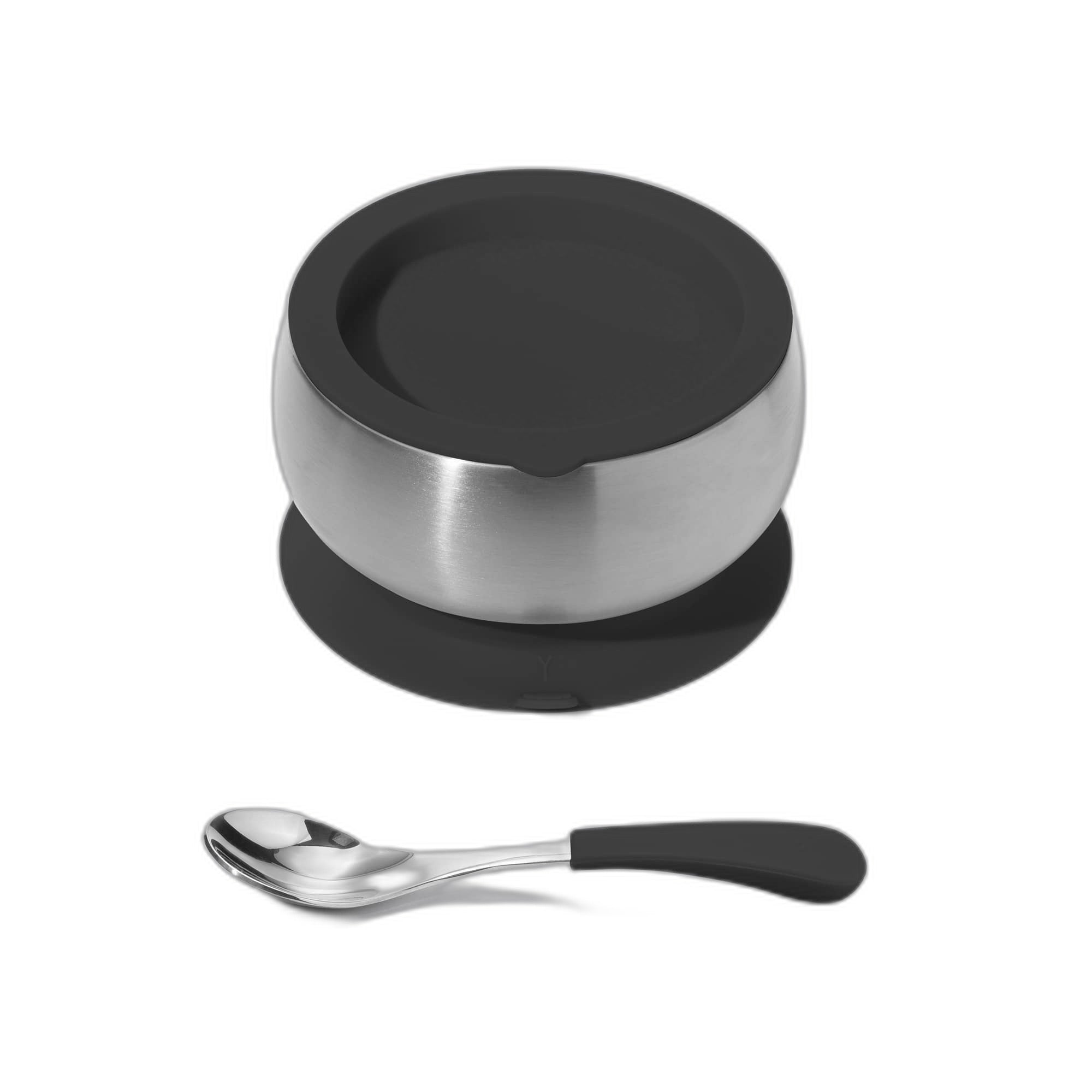 Avanchy Stainless Steel Baby Bowl With Spoon Combo + Air Tight Lid