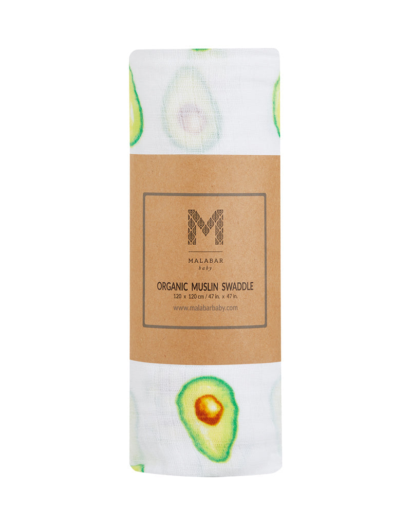 ORGANIC SWADDLE - AVOCADO