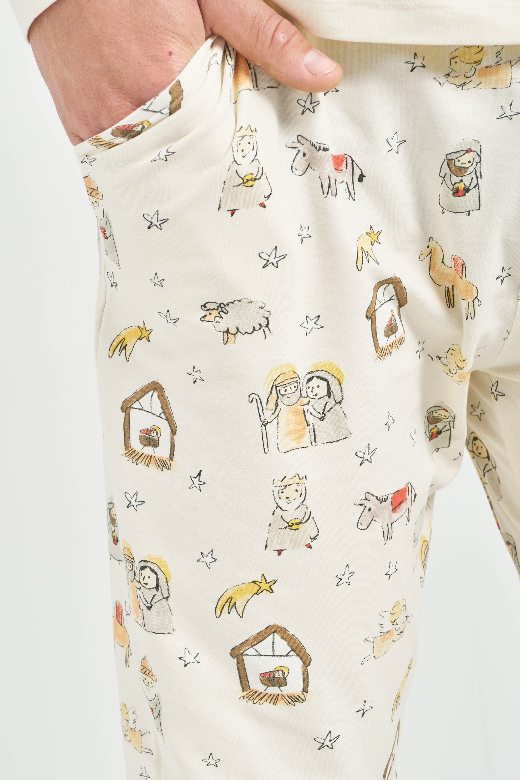 Away In A Manger Men's Pj Set Cotton