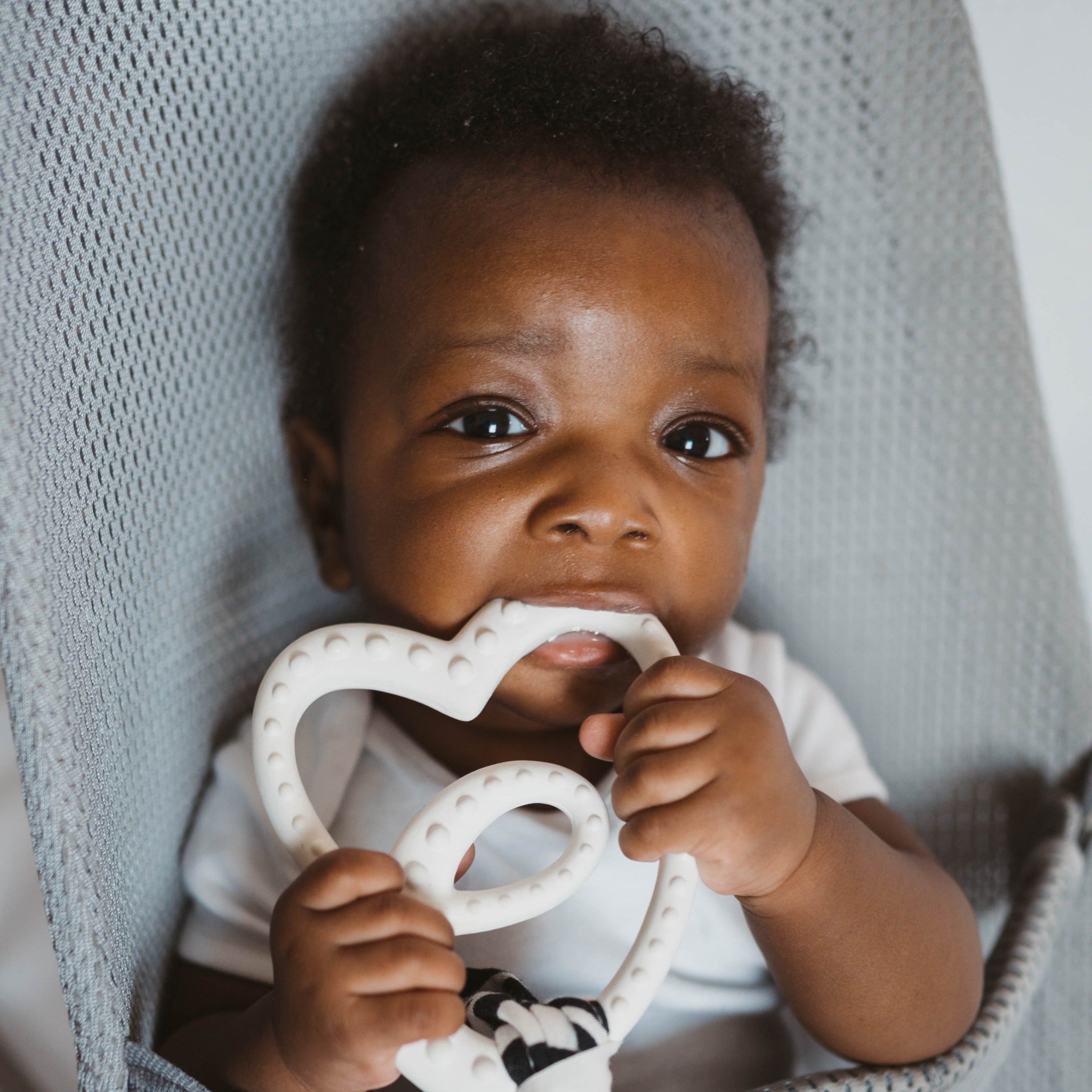 Sensory Rubber Teether - White