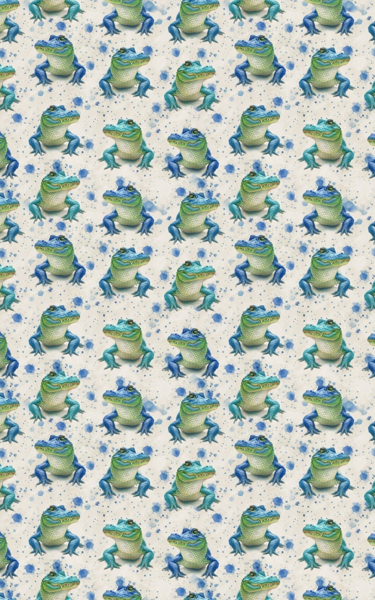 Azure Gator Harmony Wrapping Paper