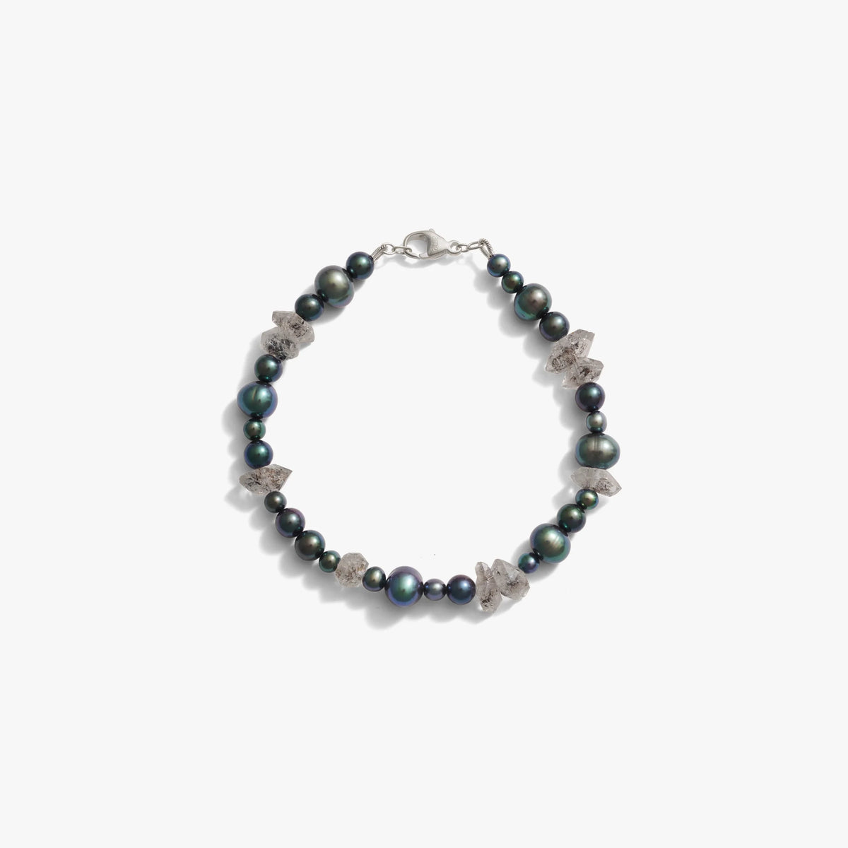 Pearl & Raw Crystal Bracelet