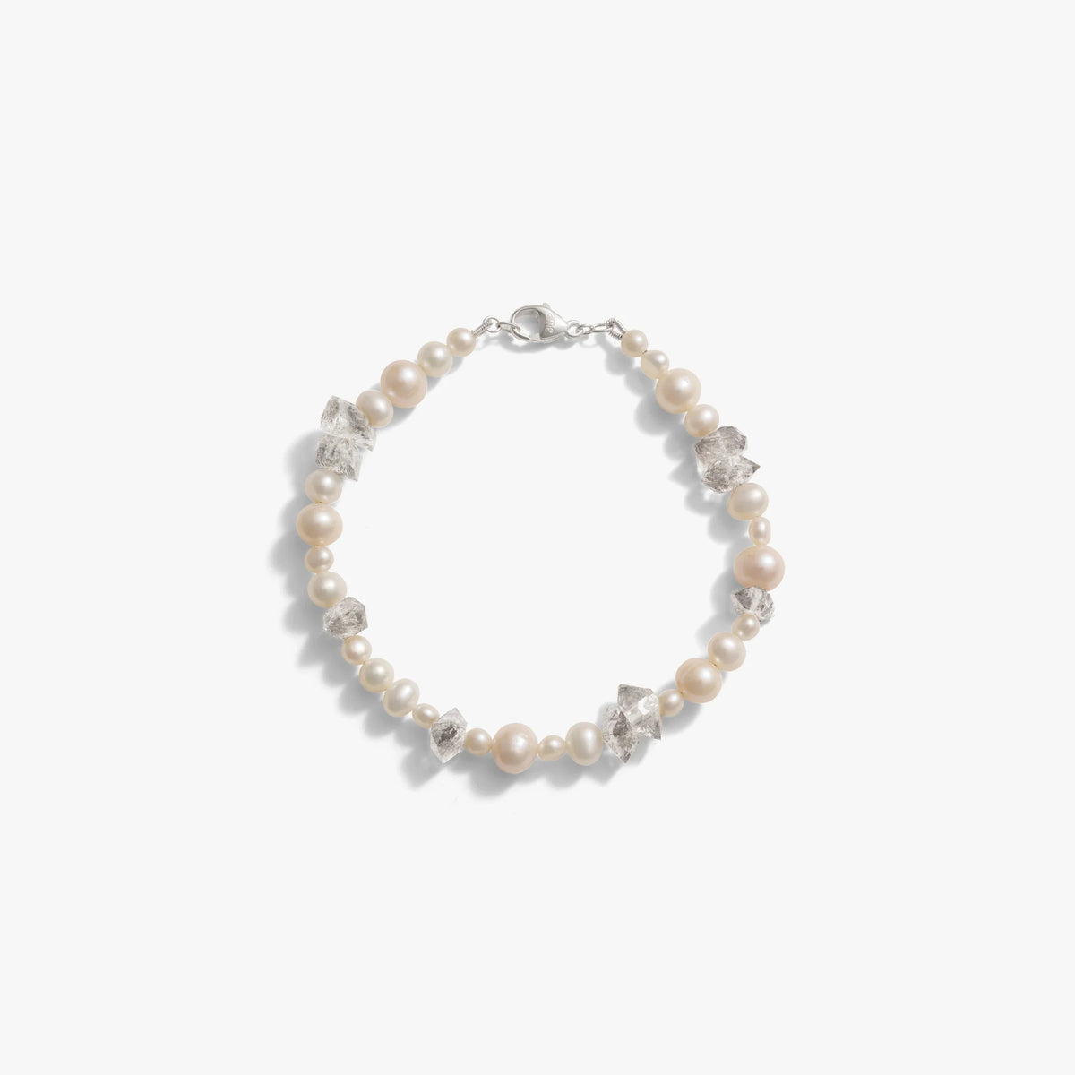 Pearl & Raw Crystal Bracelet