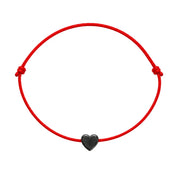Dark Heart Hematite Charm Bracelet