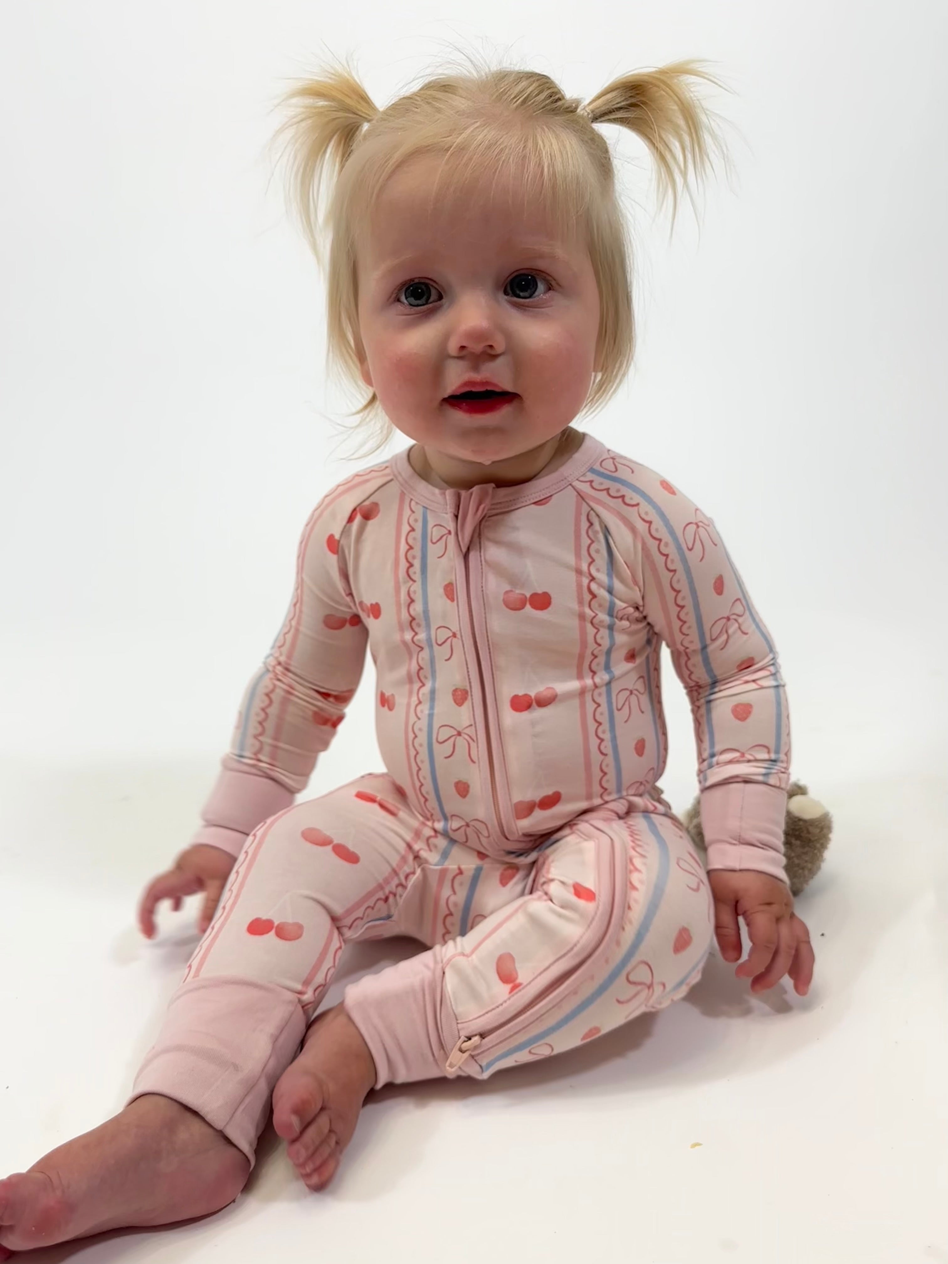 Sweet Caroline - Zipper Footie Pajamas