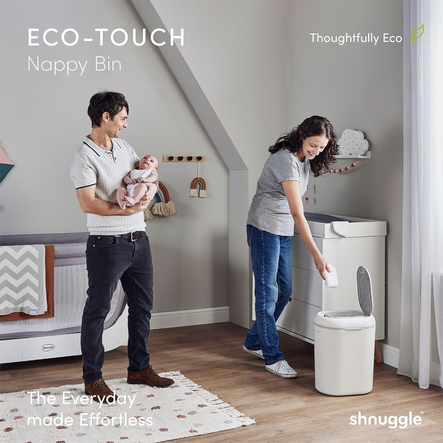 Shnuggle Eco-touch Nappy Bin Diaper Pail