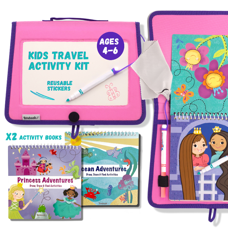 Totebook Kids Dry Erase Activity Kit - Set Of 2 Books