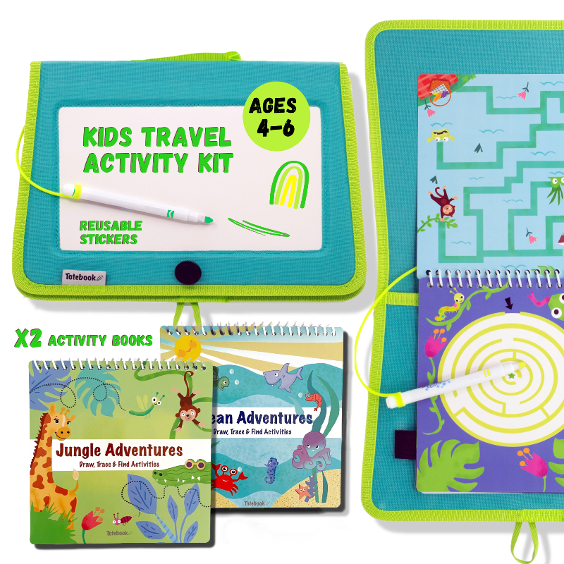 Totebook Kids Dry Erase Activity Kit - Set Of 2 Books