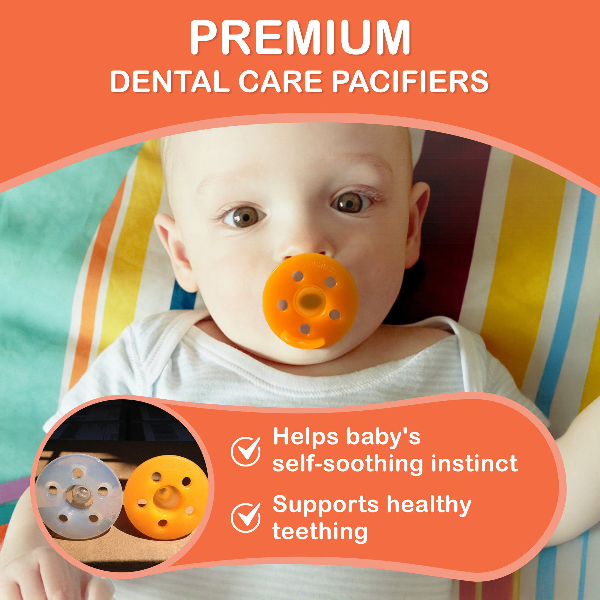 Shushie™ Silicone Pacifier 6-pack