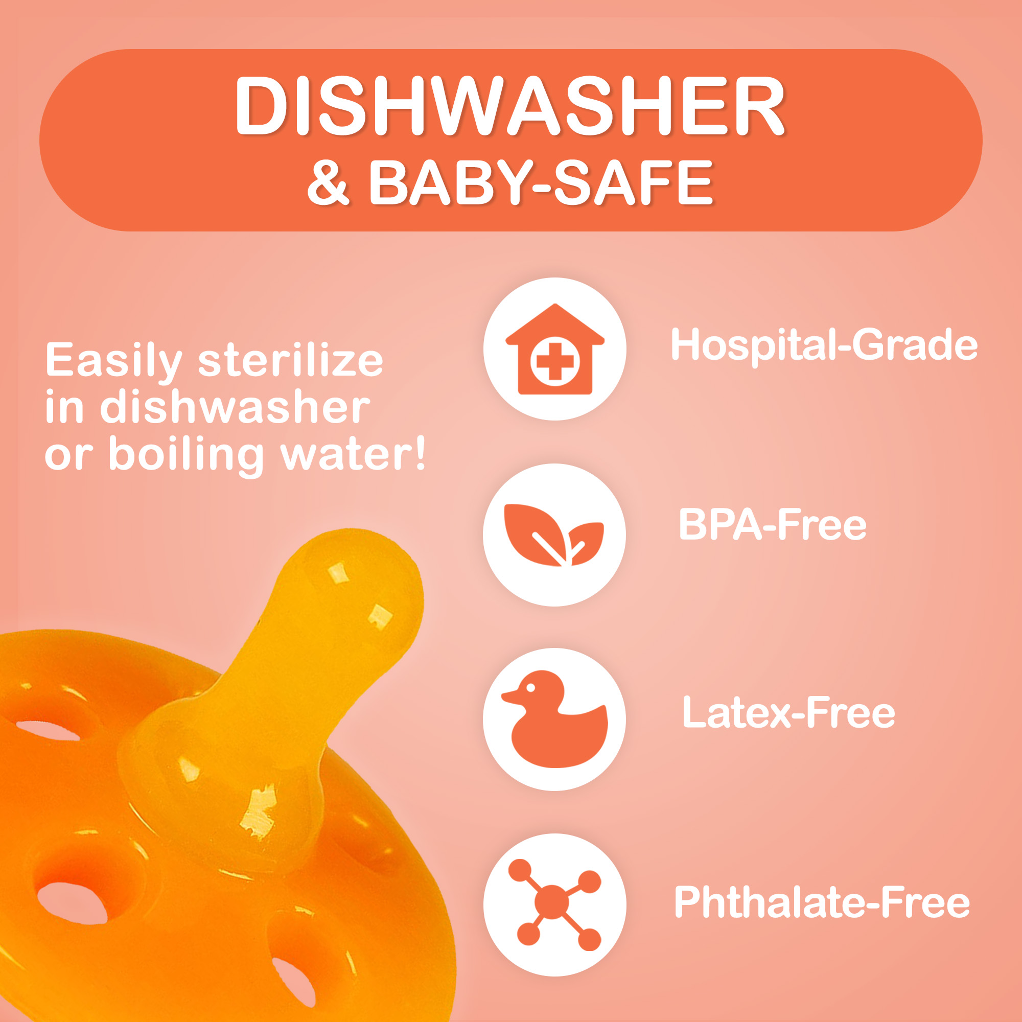 Shushie™ Silicone Pacifier 6-pack