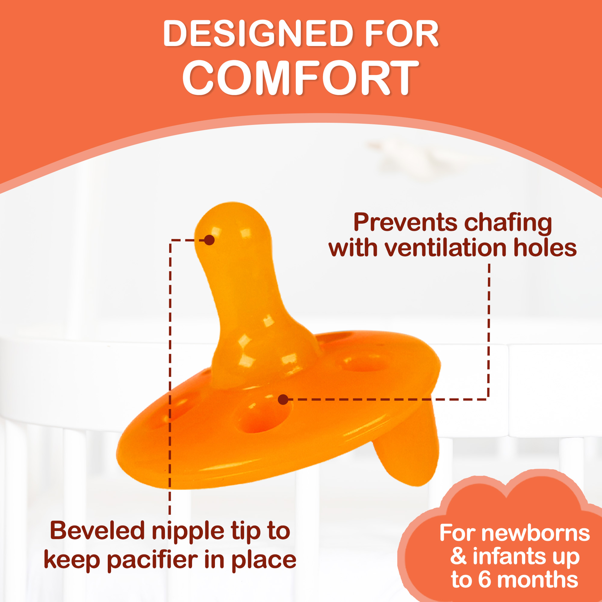 Shushie™ Silicone Pacifier 6-pack