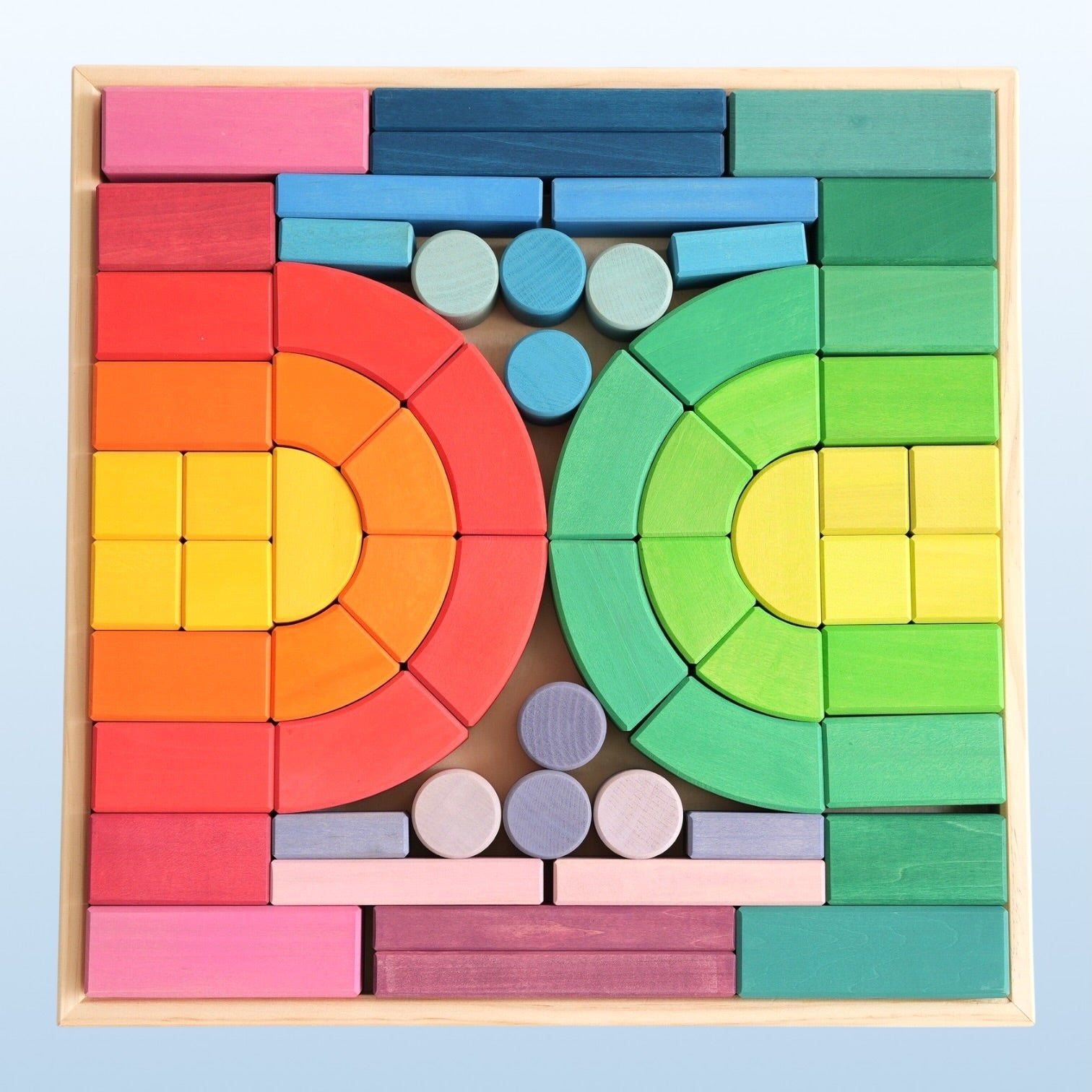 Large Stained Romanesque Stacking Puzzles Building Blocks