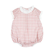 Pink Gingham Bubble Romper