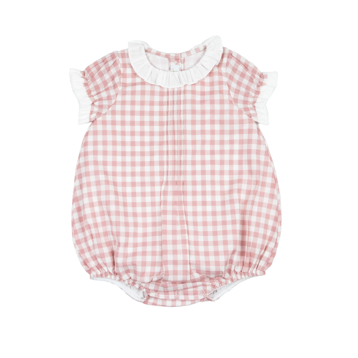 Pink Gingham Bubble Romper