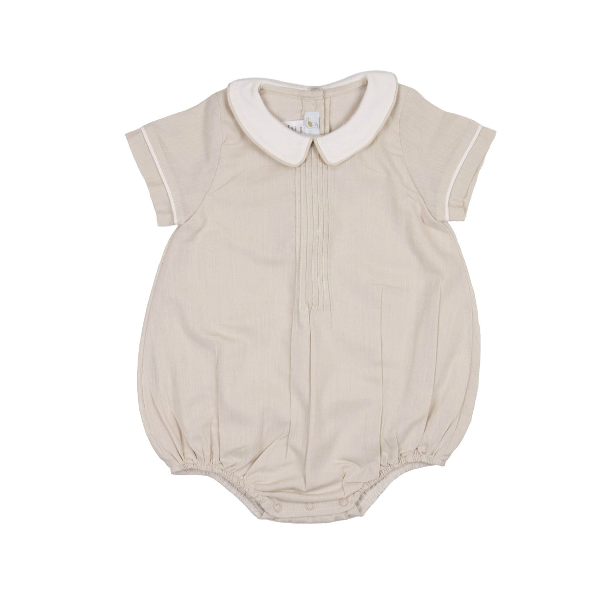 Baby Boy Linen Bubble With Pointed Collar